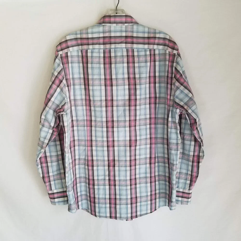 Tommy Bahama Plaid Button Front Long‎ Sleeve Shirt Mens Size Small